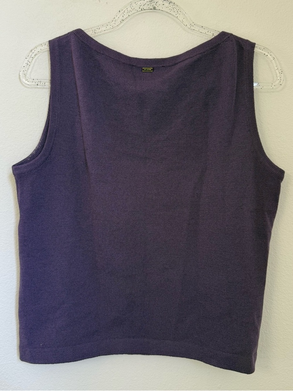St. John Top Knit Santana Lavender Purple Sleeveless Tank Top Wool Blend Size M - Picture 5 of 8